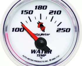 AutoMeter GAUGE; WATER TEMP; 2 1/16in.; 100-250deg.F; ELECTRIC; C2