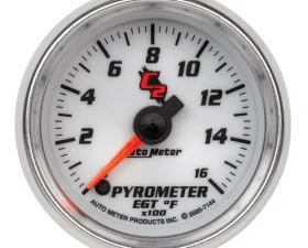 AutoMeter GAUGE; PYROMETER (EGT); 2 1/16in.; 1600deg.F; DIGITAL STEPPER MOTOR; C2