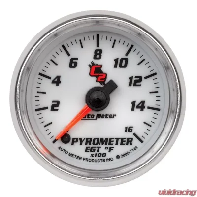 AutoMeter GAUGE; PYROMETER (EGT); 2 1/16in.; 1600deg.F; DIGITAL STEPPER MOTOR; C2 - 7144