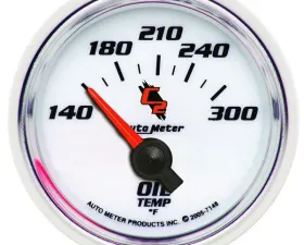 AutoMeter GAUGE; OIL TEMP; 2 1/16in.; 140-300deg.F; ELECTRIC; C2