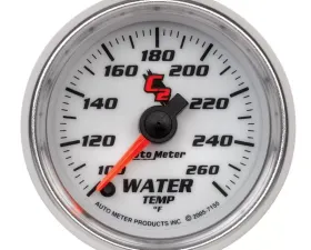 AutoMeter GAUGE; WATER TEMP; 2 1/16in.; 100-260deg.F; DIGITAL STEPPER MOTOR; C2