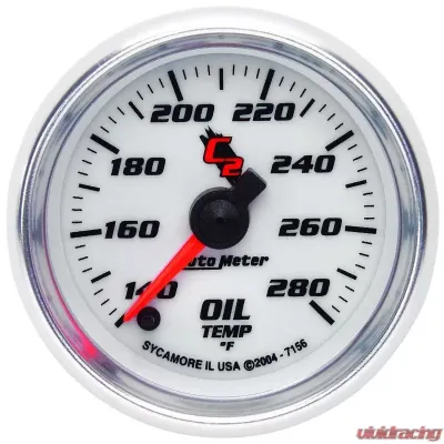 AutoMeter GAUGE; OIL TEMP; 2 1/16in.; 140-280deg.F; DIGITAL STEPPER MOTOR; C2 - 7156