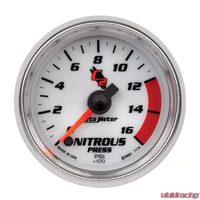 AutoMeter GAUGE; NITROUS PRESSURE; 2 1/16in.; 1600PSI; DIGITAL STEPPER MOTOR; C2 - 7174