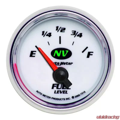 AutoMeter GAUGE; FUEL LEVEL; 2 1/16in.; 240OE TO 33OF; ELEC; NV - 7316