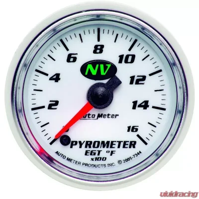 AutoMeter GAUGE; PYROMETER (EGT); 2 1/16in.; 1600deg.F; DIGITAL STEPPER MOTOR; NV - 7344