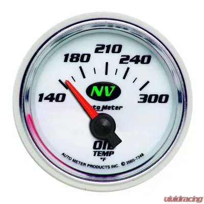 AutoMeter GAUGE; OIL TEMP; 2 1/16in.; 140-300deg.F; ELECTRIC; NV - 7348