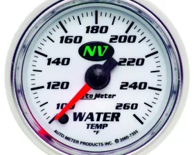 AutoMeter GAUGE; WATER TEMP; 2 1/16in.; 100-260deg.F; DIGITAL STEPPER MOTOR; NV