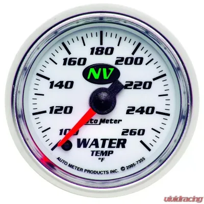 AutoMeter GAUGE; WATER TEMP; 2 1/16in.; 100-260deg.F; DIGITAL STEPPER MOTOR; NV - 7355