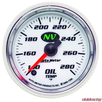 AutoMeter GAUGE; OIL TEMP; 2 1/16in.; 140-280deg.F; DIGITAL STEPPER MOTOR; NV - 7356