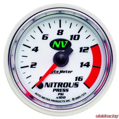 AutoMeter GAUGE; NITROUS PRESSURE; 2 1/16in.; 1600PSI; DIGITAL STEPPER MOTOR; NV - 7374