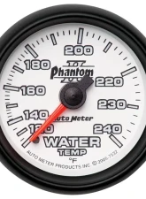 AutoMeter GAUGE; WATER TEMP; 2 1/16in.; 120-240deg.F; MECHANICAL; PHANTOM II                                     - 7532 - Image 2