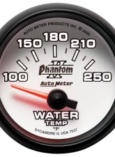 AutoMeter GAUGE; WATER TEMP; 2 1/16in.; 100-250deg.F; ELECTRIC; PHANTOM II                                     - 7537 - Image 2