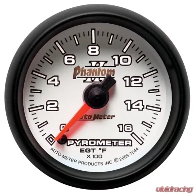 AutoMeter GAUGE; PYROMETER (EGT); 2 1/16in.; 1600deg.F; DIGITAL STEPPER MOTOR; PHANTOM II - 7544