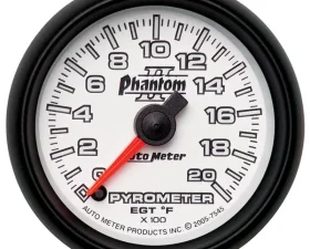 AutoMeter GAUGE; PYROMETER (EGT); 2 1/16in.; 2000deg.F; DIGITAL STEPPER MOTOR; PHANTOM II