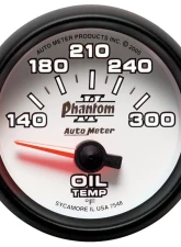 AutoMeter GAUGE; OIL TEMP; 2 1/16in.; 140-300deg.F; ELECTRIC; PHANTOM II                                     - 7548 - Image 2