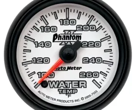 AutoMeter GAUGE; WATER TEMP; 2 1/16in.; 100-260deg.F; DIGITAL STEPPER MOTOR; PHANTOM II