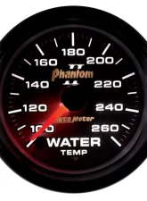 AutoMeter GAUGE; WATER TEMP; 2 1/16in.; 100-260deg.F; DIGITAL STEPPER MOTOR; PHANTOM II                                     - 7555 - Image 2