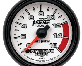 AutoMeter GAUGE; NITROUS PRESSURE; 2 1/16in.; 1600PSI; DIGITAL STEPPER MOTOR; PHANTOM II