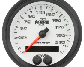 AutoMeter GAUGE; SPEEDOMETER; 3 3/8in.; 225KM/H; GPS; PHANTOM II