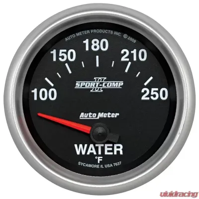 AutoMeter GAUGE; WATER TEMP; 2 5/8in.; 100-250deg.F; ELECTRIC; SPORT-COMP II - 7637