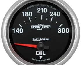 AutoMeter GAUGE; OIL TEMP; 2 5/8in.; 140-300deg.F; ELECTRIC; SPORT-COMP II