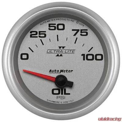 AutoMeter GAUGE; OIL PRESSURE; 2 5/8in.; 100PSI; ELECTRIC; ULTRA-LITE II - 7727