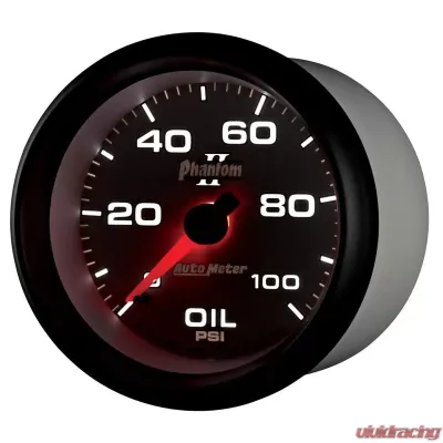 AutoMeter GAUGE; OIL PRESSURE; 2 5/8in.; 100PSI; MECHANICAL; PHANTOM II - 7821