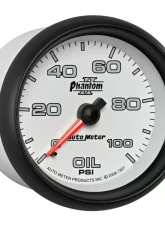 AutoMeter GAUGE; OIL PRESSURE; 2 5/8in.; 100PSI; MECHANICAL; PHANTOM II                                     - 7821 - Image 5