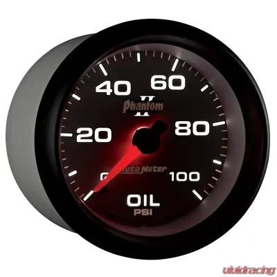 AutoMeter GAUGE; OIL PRESSURE; 2 5/8in.; 100PSI; MECHANICAL; PHANTOM II - 7821