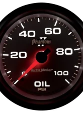 AutoMeter GAUGE; OIL PRESSURE; 2 5/8in.; 100PSI; MECHANICAL; PHANTOM II                                     - 7821 - Image 4