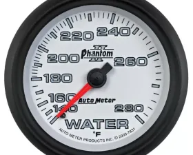 AutoMeter GAUGE; WATER TEMP; 2 5/8in.; 140-280deg.F; MECHANICAL; PHANTOM II