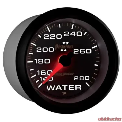 AutoMeter GAUGE; WATER TEMP; 2 5/8in.; 140-280deg.F; MECHANICAL; PHANTOM II - 7831
