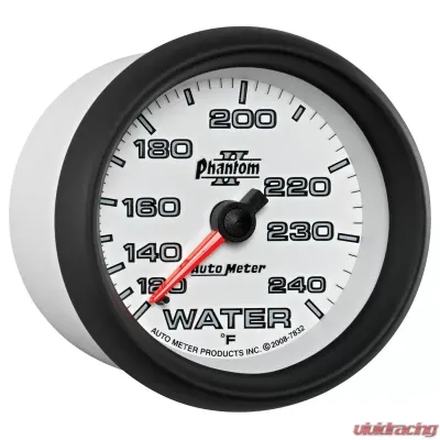 AutoMeter GAUGE; WATER TEMP; 2 5/8in.; 120-240deg.F; MECHANICAL; PHANTOM II - 7832