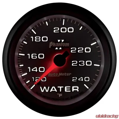 AutoMeter GAUGE; WATER TEMP; 2 5/8in.; 120-240deg.F; MECHANICAL; PHANTOM II - 7832