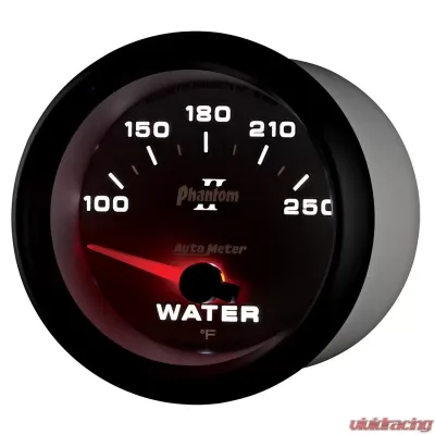 AutoMeter GAUGE; WATER TEMP; 2 5/8in.; 100-250deg.F; ELECTRIC; PHANTOM II - 7837
