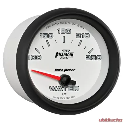 AutoMeter GAUGE; WATER TEMP; 2 5/8in.; 100-250deg.F; ELECTRIC; PHANTOM II - 7837