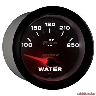 AutoMeter GAUGE; WATER TEMP; 2 5/8in.; 100-250deg.F; ELECTRIC; PHANTOM II - 7837