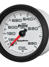 AutoMeter GAUGE; OIL TEMP; 2 5/8in.; 140-280deg.F; MECHANICAL; PHANTOM II                                     - 7841 - Image 2