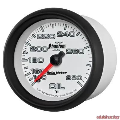 AutoMeter GAUGE; OIL TEMP; 2 5/8in.; 140-280deg.F; MECHANICAL; PHANTOM II - 7841