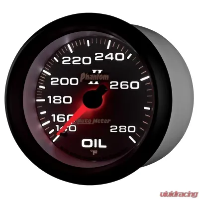 AutoMeter GAUGE; OIL TEMP; 2 5/8in.; 140-280deg.F; MECHANICAL; PHANTOM II - 7841