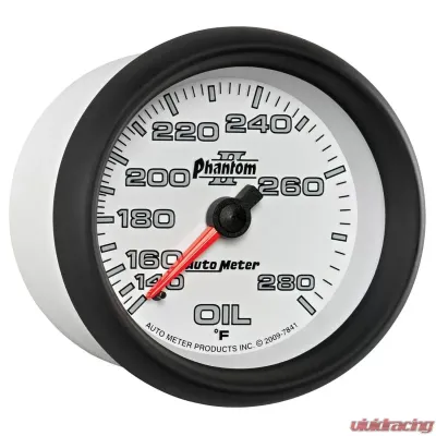 AutoMeter GAUGE; OIL TEMP; 2 5/8in.; 140-280deg.F; MECHANICAL; PHANTOM II - 7841