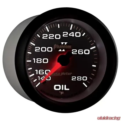 AutoMeter GAUGE; OIL TEMP; 2 5/8in.; 140-280deg.F; MECHANICAL; PHANTOM II - 7841