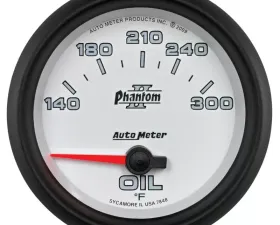 AutoMeter GAUGE; OIL TEMP; 2 5/8in.; 140-300deg.F; ELECTRIC; PHANTOM II