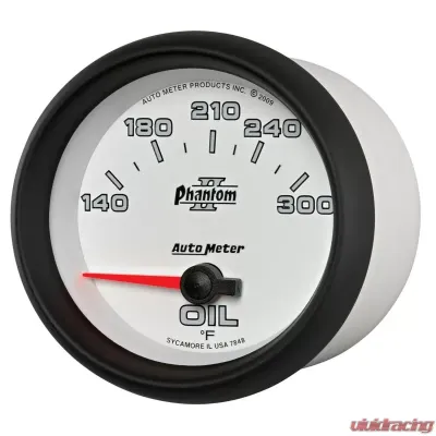 AutoMeter GAUGE; OIL TEMP; 2 5/8in.; 140-300deg.F; ELECTRIC; PHANTOM II - 7848