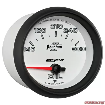AutoMeter GAUGE; OIL TEMP; 2 5/8in.; 140-300deg.F; ELECTRIC; PHANTOM II - 7848