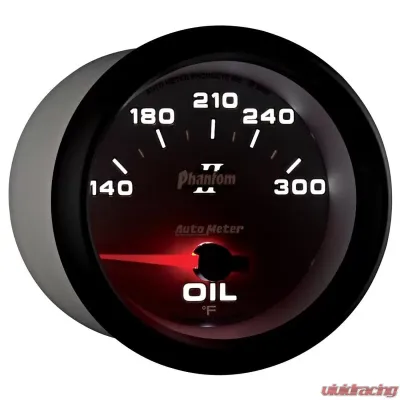 AutoMeter GAUGE; OIL TEMP; 2 5/8in.; 140-300deg.F; ELECTRIC; PHANTOM II - 7848
