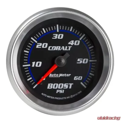 AutoMeter GAUGE; BOOST; 2 5/8in.; 60PSI; MECHANICAL; COBALT - 7905