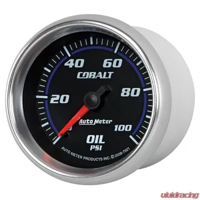 AutoMeter GAUGE; OIL PRESSURE; 2 5/8in.; 100PSI; MECHANICAL; COBALT - 7921