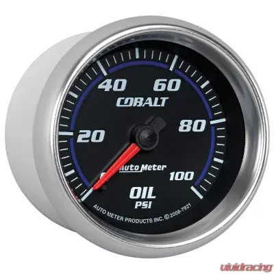 AutoMeter GAUGE; OIL PRESSURE; 2 5/8in.; 100PSI; MECHANICAL; COBALT - 7921