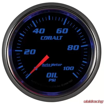 AutoMeter GAUGE; OIL PRESSURE; 2 5/8in.; 100PSI; MECHANICAL; COBALT - 7921